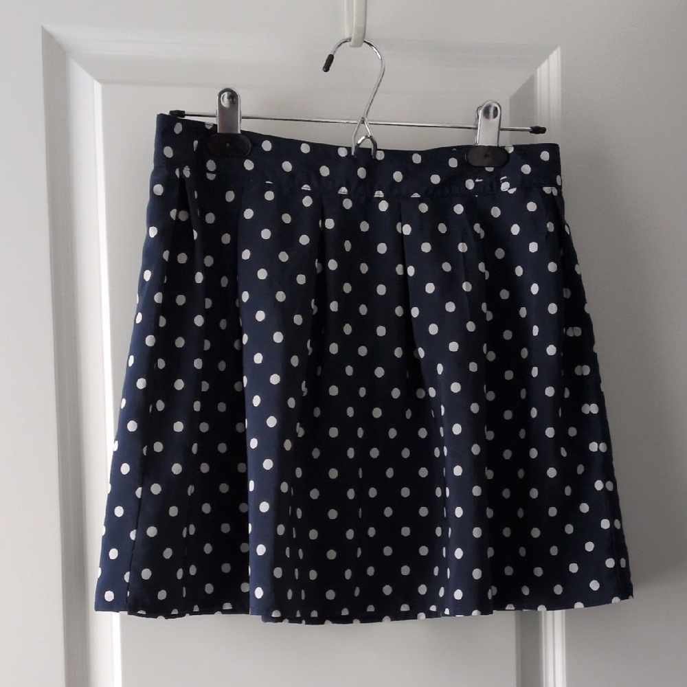Aeropostale Navy and White A-Line Skirt